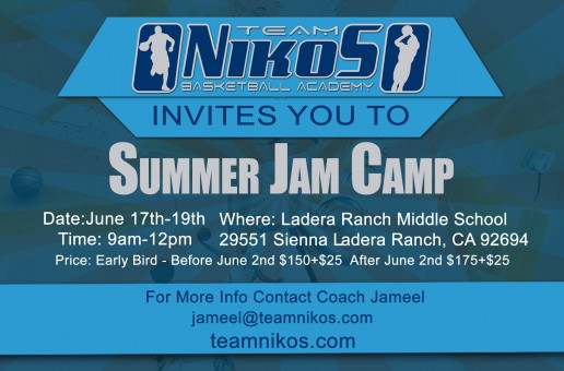 6th Annual Team Nikos Summer Basketball Camps