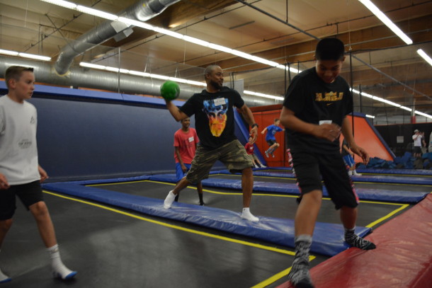 Coach Jameel goes for the attack while Niko attempts to "dodge".