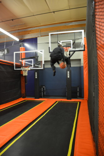 Coach Shafiq with the fancy dunk!